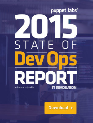 Download the latest State of Devops report by Puppet Labs.